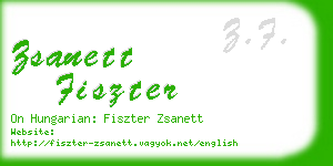 zsanett fiszter business card